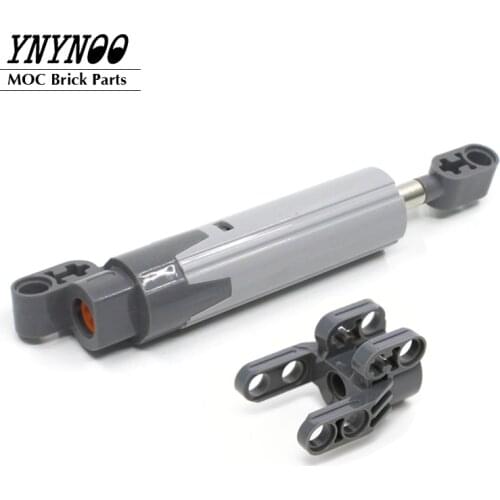 Technical Linear Actuator with Dark Bluish Pusher Connectors Compatible 61904 61927 MOC Building Block Bricks Parts DIY Toys