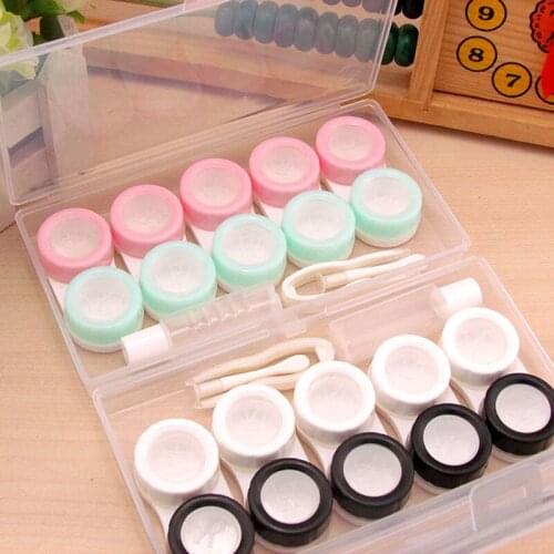 Convenient To Carry Contact Lens Case For Contact Lens Display Case 5Pairs Of Women Travel Leakproof Container Glasses Case