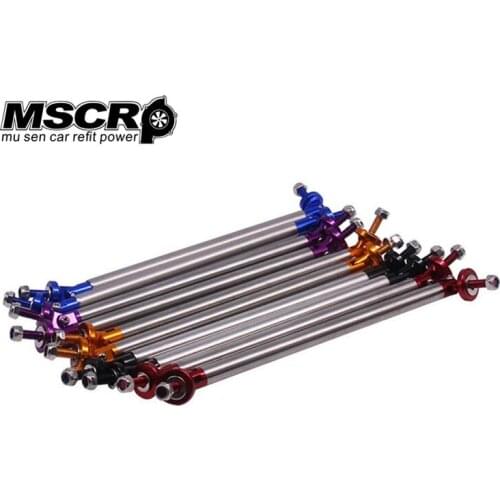 Universal Adjustable 150MM Racing Front Bumper Lip Splitter Rod Strut Tie Bar Support Kit front bumper