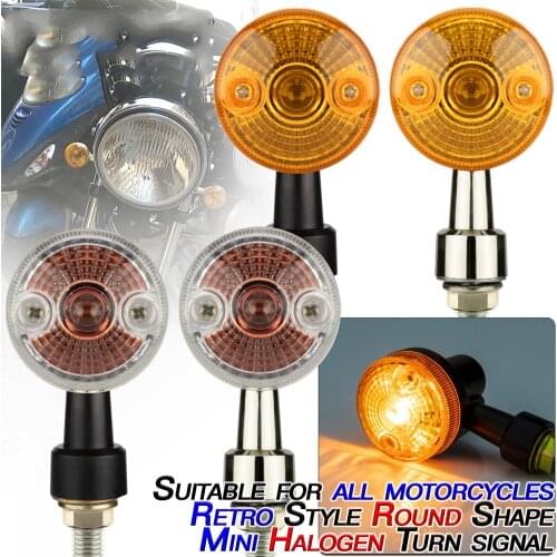 Universal Vintage Calssic Motorcycle Custom LED Turn Signal Light Direccionales Para Moto Frecce Moto Custom intermitentes moto