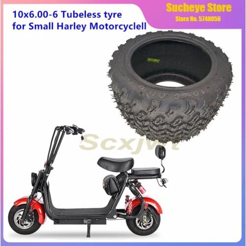 High Quality 10*6.00-6 Tube 10 Inch Widened Tire 10x6.00-6 Motorcycle Tubeless Tire Vacuum Off-Road Electric Scooter Motor
