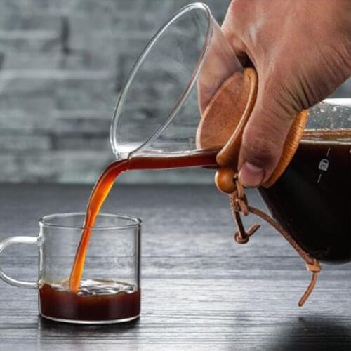 High-Temperature Resistant Glass Coffee Maker Coffee Pot Espresso Coffee Machine with stainless Steel 400ml Glass Coffee Pot