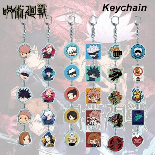 Jujutsu Kaisen String Keychain Acrylic Pendant Yuji Itadori Fushiguro Megumi Japanese Anime Peripheral Decoration Free Shipping