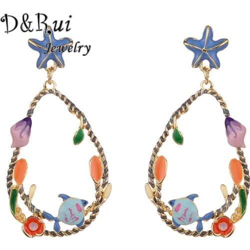 2019 Best-selling Big Statement Drop Earrings for Women Long Earings Animal Fish Hanging 2019 Bohemia Zinc Alloy Dangle Earring