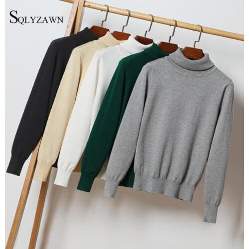 11 Colors Women Knitted Pullovers Sweater 2019 Autum Winter Turtleneck Elasticity Casual Jumper Casual Slim Warm Female Sweater