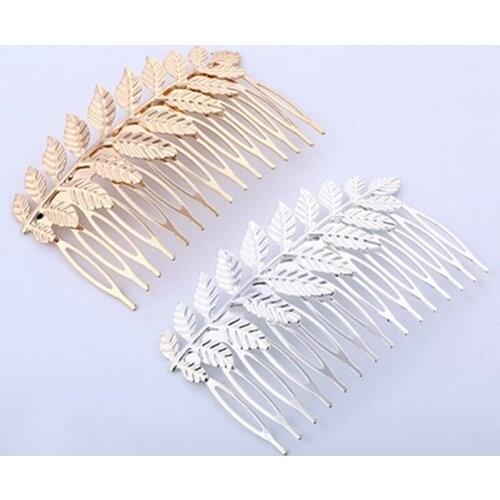 1 Pairs Hair Ornaments Tooth Metal Comb Rhodium Gold Color Base Material DIY Handmade Jewelry Hair Accessories
