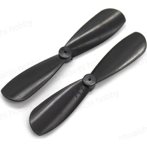 10pairs DIY Quadcopter 2-Blade Propeller Forward Reverse RC Fixed-wing Plane ABS Paddle Length 46mm Props for 0.8mm Motor Shaft