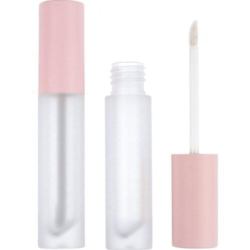 100pcs 5ml Empty Lip Gloss Tubes Containers, Pink Refillable Lipgoss Balm Bottles for Women Girl