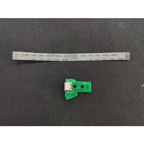 100pcs=50sets For PS4 Controller USB Charging Port Socket JDS 055 Circuit Board + 12 PIN Flex Ribbon Cable