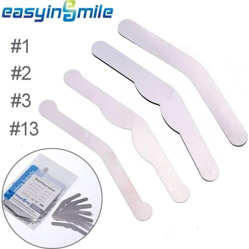 144pcs EASYINSMILE Dental Tofflemire Stainless Steel Matrix Bands #1/#2/#3/#13 Tooth Repair Equipment