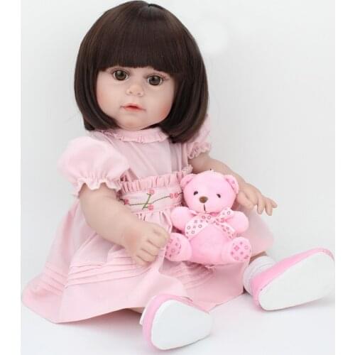 16 Inches 40cm Full Vinyl Newborn Baby Doll Reborn Dolls Realistic Accompany Sleep Doll Realistic Play House Toys for Girls