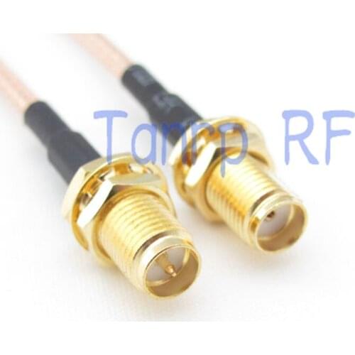 2PCS 20CM Pigtail coaxial jumper cable RG316 extension cable 8INCH SMA female jack to RP-SMA female jack RF adapter connector