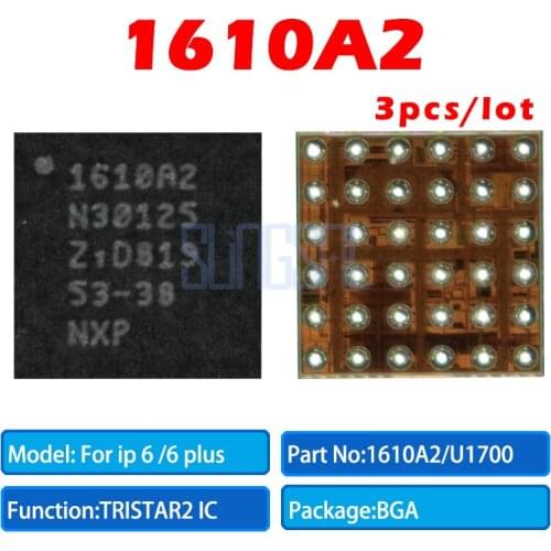 3pcs/lot 100% Original 1610A2 charger charging ic usb ic chip 36pins For iPhone 6 6Plus 6G U1700 U2