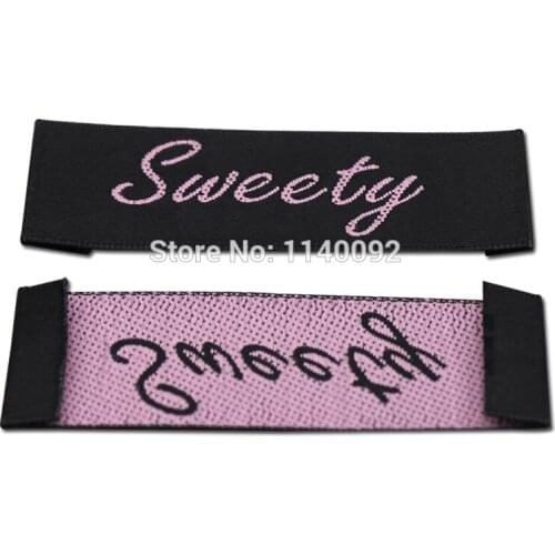 Free shipping customized black satin clothing woven label/garment tags printing/main label/custom collar labels 1000 pcs a lot