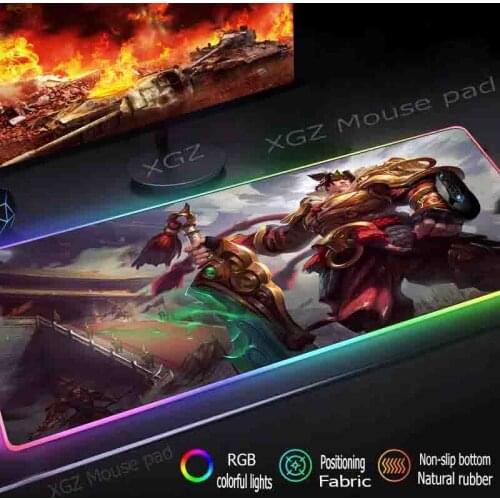 Mairuige Large RGB Gaming Mouse Pad Black Locking Edge Anime Custom Computer Desk Mat Rubber Anti-slip 900x400 / 800x300 Xxl