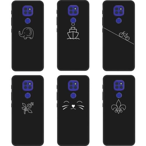 Case For Lenovo K12 Note Phone Case Back Cover Black Softness Silicone Bumper With White Color Printing