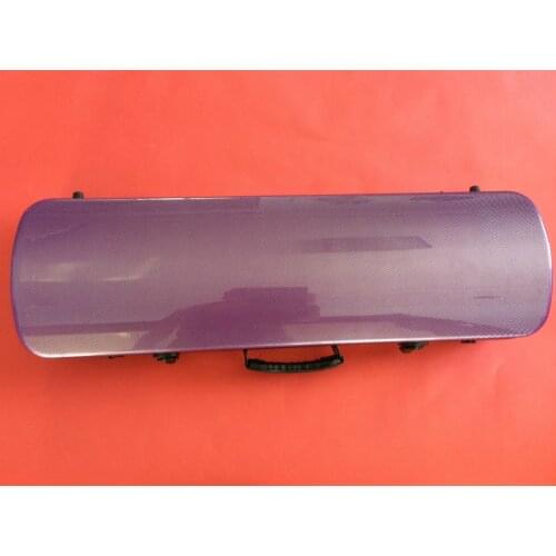 Violin case 4/4 carbon fiber material oblong shape Purple white interior