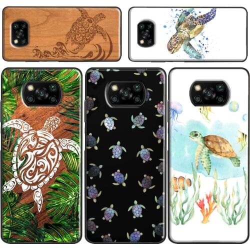 Sea Turtle Case For Xiaomi Poco X3 F2 Pro Case For Redmi Note 9 8 Pro 7 A 8T 9S 9C Mi Note 10 Lite
