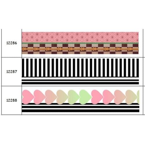 DHK 50yards Japan Cartoon Printed Grosgrain Ribbon Accessory Hairbow Headwear Decoration DIY Wholesale OEM S1352
