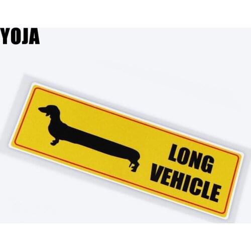 YOJA 20X6.3CM LONG VEHICLE Dog Pattern Creative Decoration Car Sticker Vinyl Decal 19B-0003