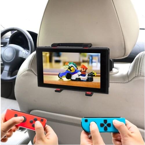 Car Headrest Mount for Nintendo Switch 360 Degrees Adjustable Holder Stand Console Bracket For NS Accessories Mobile Phone Clip