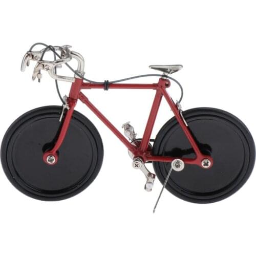 1/16 Scale Simulated Alloy Racing Bike Model Road Bicycle Vehicles Model Decoration Gift Home Showcase Decor Black/Red
