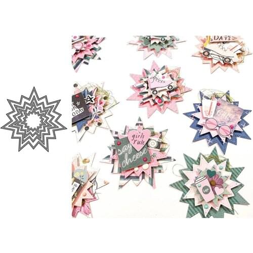 Metal Cutting Dies Star flower for DIY Scrapbooking Photo Card Making Decor Supplies Embossing Die Template