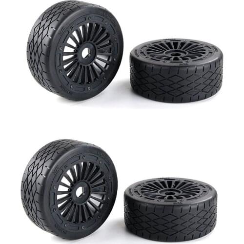 Rubber Tire on Road Tire Set 4pcs/set Fit for 1/5 Rovan F5 Truck MCD XS-5 RR5