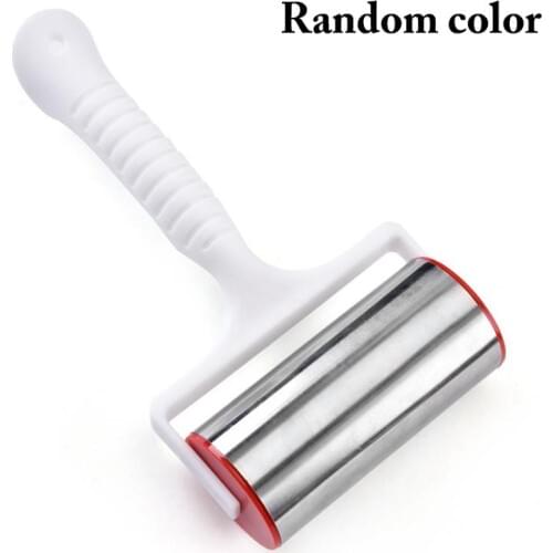 Stainless Steel Rolling Pin Baking Cookies Biscuit Fondant Cake Dough Roller T-Shape Pastry Roller Random Color