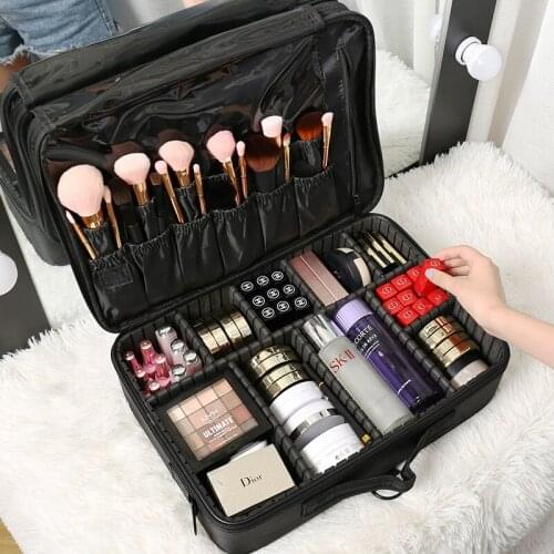 2021 New Upgrade Large Capacity Cosmetic Bag Hot-selling Professinal Women Travel Makeup Case