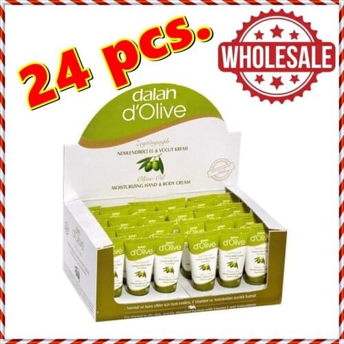 24 x Dalan d olive for dry skins with Stand Box Olive Oil Hand body face intensive moisturizing cream dry skins