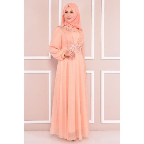 Güpür Detay Abiye Somon KBR10006