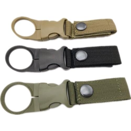 Portable Tactical Gear Military Nylon Webbing for Outdoor Tools Buckle Hook Water Bottle Holder Belt Clip Camp Carabiners