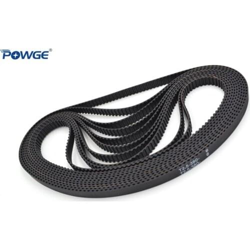 POWGE 10pcs T2.5 Timing belt Perimeter 380 400 420 465 480 Width 6mm Teeth 152 160 168 186 192 T2.5X380 synchronous T2.5X400