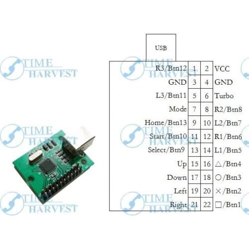 PS3 & PC to jamma Arcade control with for with HOME & turbo Arcade game machine accessories parts for coin operated game machine