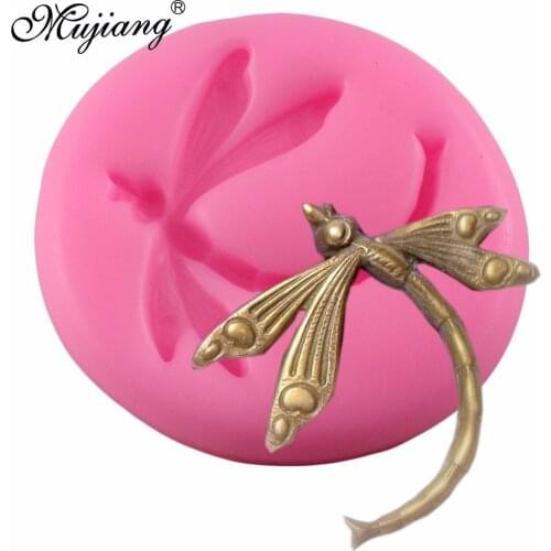 Mujiang Dragonfly Silicone Mold Fondant Cake Decorating Tools Candy Chocolate Molds 3D Craft Soap Jewelry Pendant Resin Moulds