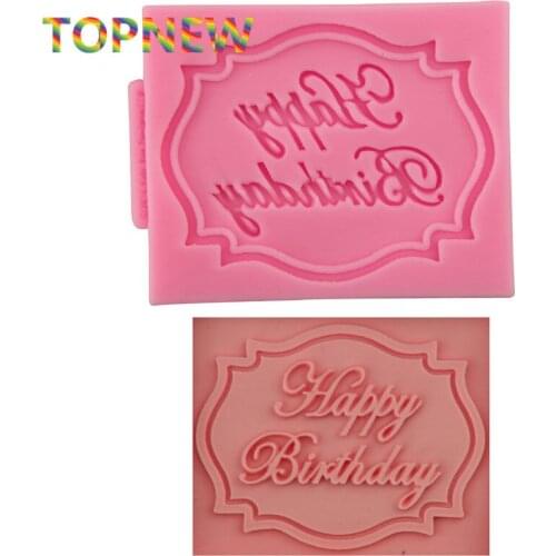 Happy Birthday shaped words silicone molds candy chocolate fondant cake decoration Tools C3075