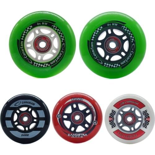Super Elasticity 84MM Roller skates wheel 84 inline skating wheels 608rs ABEC-9 high speed bearing 84A durable PU tyre 8 pcs/lot