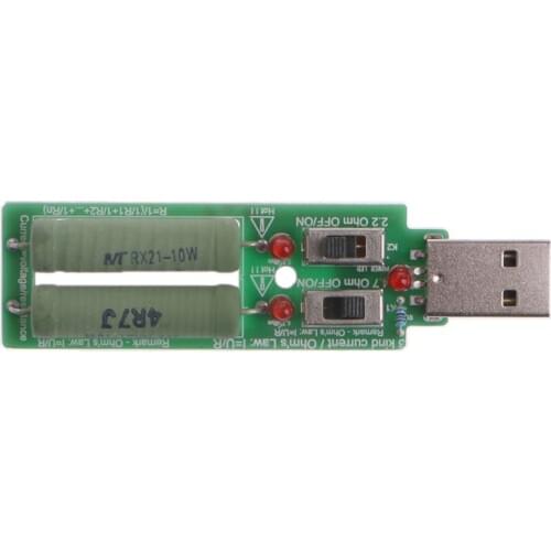 USB Resistor Electronic Load With Switch Adjustable 3 Current 5V Resistance Tester Integrated Circuits
