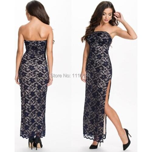 Vestidos De Renda Longo Prom Tunic Mermaid Maxi Long Dress New 2016 Split Cheongsam Embroidery Lace Dress Vintage Dress S0953