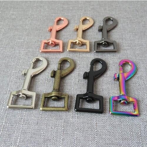 1 Pcs 20mm Metal Buckle Carabiner Hook DIY Bag Dog Leash Leads Belt Straps Loop Sewing Accessory Swivel Lobster Clasps Hardware