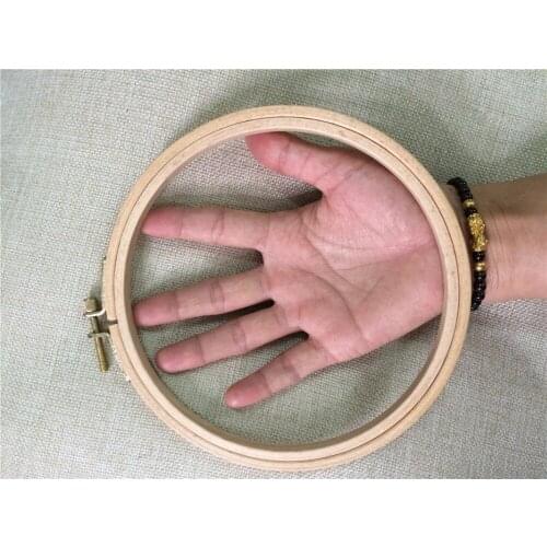 1PC WRMHOM 6.1 Inch Wooden Embroidery Hoops 15.5cm Hand Stitching Hoop Cross Stitch Hoops Wood Framing hoop