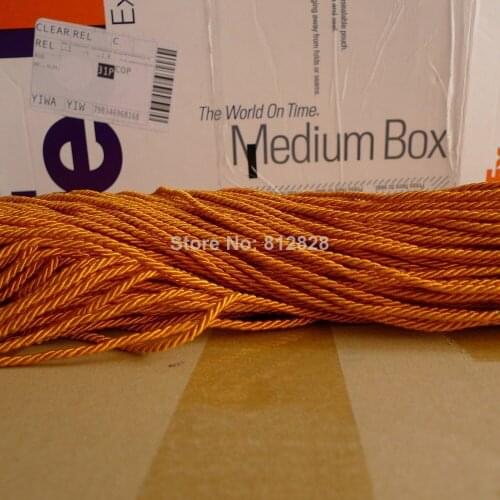 100 Meters 3mm Harvest Orange Color Decorative Polyester Twisted Cords 17 Colors Available
