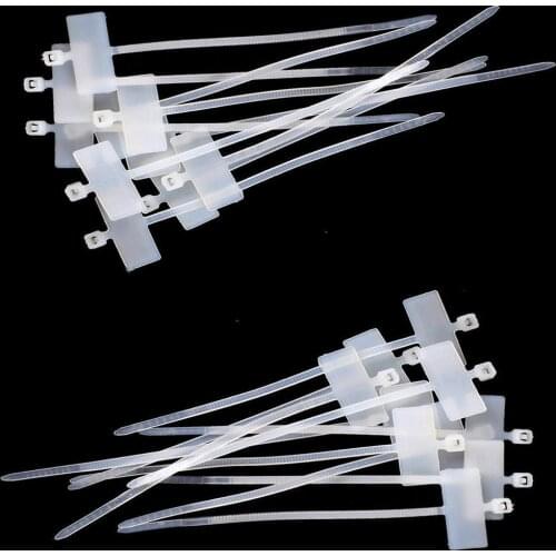 100Pcs/lot Plastic Nylon Mark Tags Label Sticker Cable Zip Ties Releasable Nylon Cable ties Wire Organiser Wholesale