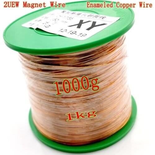 1000g 0.2 0.25 0.3 0.35 0.4 0.45 0.5 0.6 0.7 0.8 0.9 1.0 1.2 mm Wire Enameled Copper Wire Magnetic Coil Winding DIY