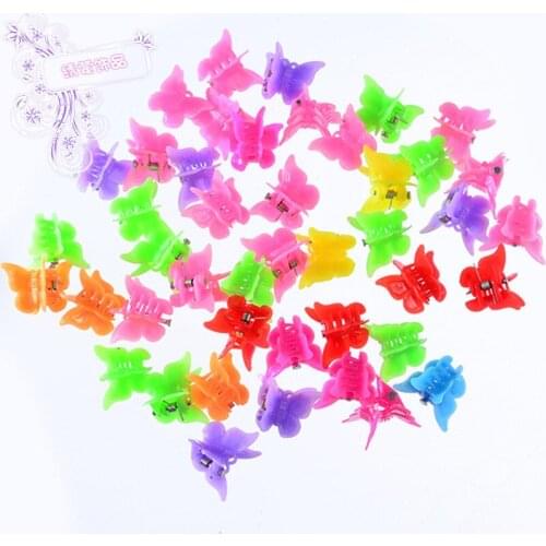 50 Pcs/Lot New butterfly Baby Kids Hair Clips Hair Claws Lovely For Child Cute Hair Accessories Fashion For Student Headwear