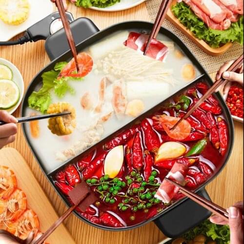 599 Electric hot pot pot home multi-function plug electric cooker electric skillet 3 electric pot one pot 2-8 people