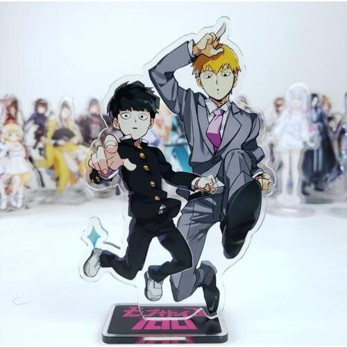 Anime Mob Psycho 100 Mobu Saiko Hyaku Reigen Arataka Kageyama Kageyama Shigeo Cosplay Stand Figure Model Acrylic Desk Decor Gift