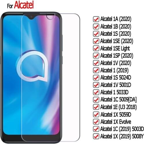 For Alcatel 1A 1B 1X 1C 1 1E 1S 1SP 1V 1SE Light Evolve 2019 2020 Glass Alcatel 5003D 5024D 5001D 5008Y 5033D 5009 5059D Cover