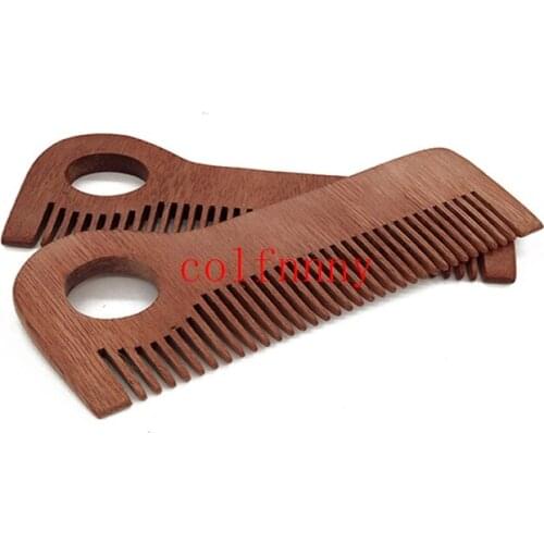 500pcs/lot Engraved Your Logo Amoora Wooden Comb Straight Pocket Wooden Beard Combs Custom
